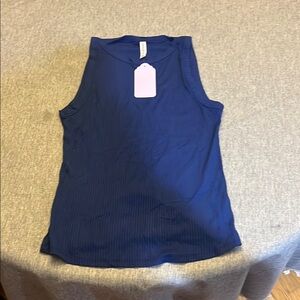 Zenana Outfitters Fitted Blue Tank Top